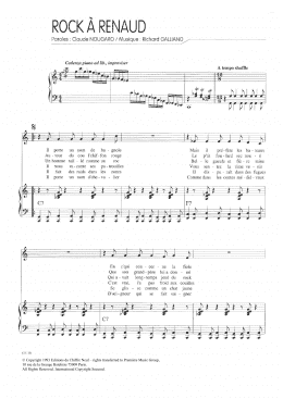 page one of Rock A Renaud (Piano & Vocal)