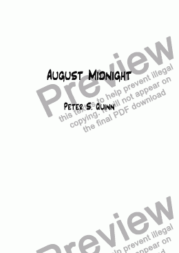 page one of August Midnight
