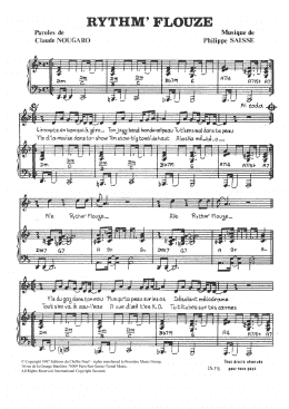 page one of Rythm' Flouze (Piano & Vocal)