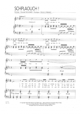 page one of Schplaouch (Piano & Vocal)