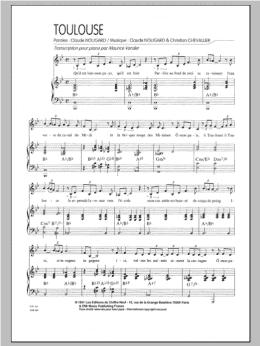 page one of Toulouse (Piano & Vocal)
