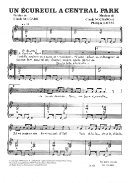 page one of Ecureuil A Central Park (Piano & Vocal)