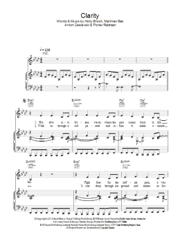 page one of Clarity (Piano, Vocal & Guitar Chords)