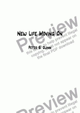 page one of New Life Moving On