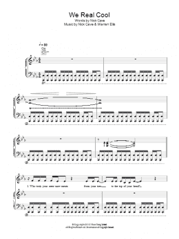 page one of We Real Cool (Piano, Vocal & Guitar Chords)