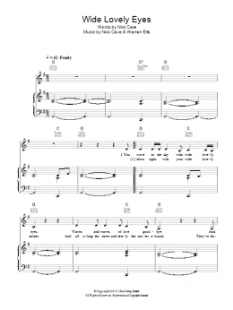 page one of Wide Lovely Eyes (Piano, Vocal & Guitar Chords)