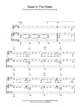 page one of Dead In The Water (Piano, Vocal & Guitar Chords)