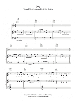 page one of Joy (Piano, Vocal & Guitar Chords)