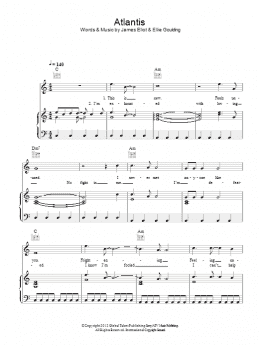 page one of Atlantis (Piano, Vocal & Guitar Chords)