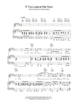 page one of If You Leave Me Now (Piano, Vocal & Guitar Chords)