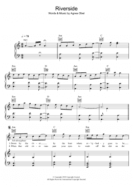 page one of Riverside (Piano, Vocal & Guitar Chords)