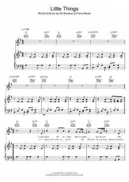 page one of Little Things (Piano, Vocal & Guitar Chords)