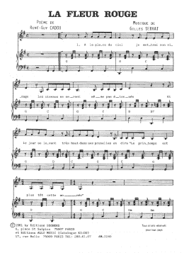 page one of La Fleur Rouge (Piano & Vocal)