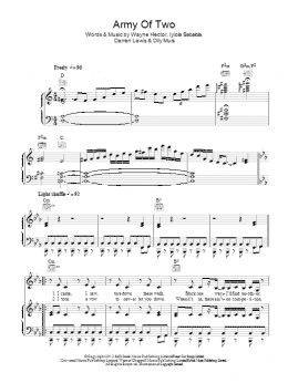 page one of Army Of Two (Piano, Vocal & Guitar Chords)