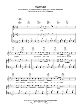 page one of Mermaid (Piano, Vocal & Guitar Chords)