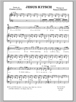 page one of Jesus Kitsch (Piano & Vocal)