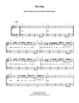 page one of Ho Hey (Easy Piano)