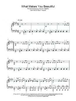 page one of What Makes You Beautiful (Piano Solo)