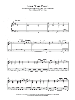 page one of Love Goes Down (Piano Solo)