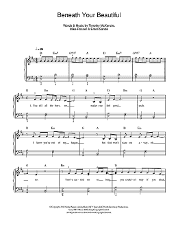 page one of Beneath Your Beautiful (feat. Emeli Sandé) (Easy Piano)