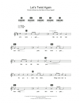 page one of Let's Twist Again (Keyboard (Abridged))