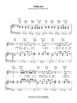 page one of Heaven (Piano, Vocal & Guitar Chords)