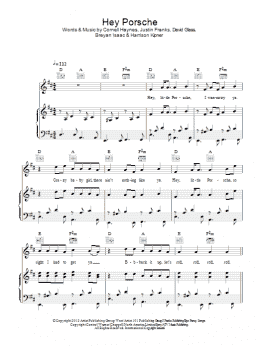 page one of Hey Porsche (Piano, Vocal & Guitar Chords)