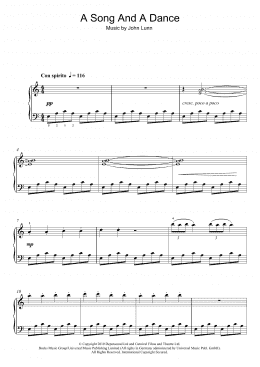 page one of A Song And A Dance (Easy Piano)
