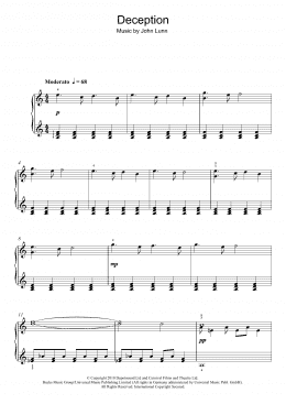 page one of Deception (Easy Piano)