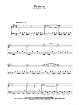 page one of Fashion (Easy Piano)