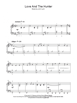 page one of Love And The Hunter (Easy Piano)