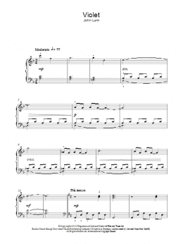 page one of Violet (Easy Piano)