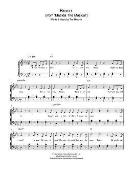 page one of Bruce (From 'Matilda The Musical') (Easy Piano)