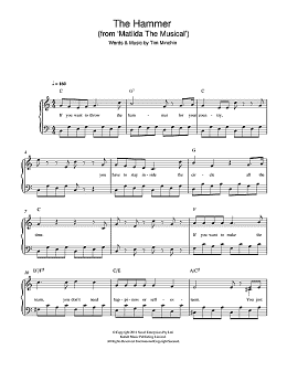 page one of The Hammer (From 'Matilda The Musical') (Easy Piano)