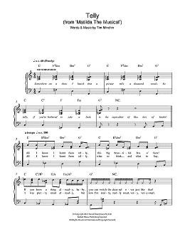 page one of Telly (From 'Matilda The Musical') (Easy Piano)