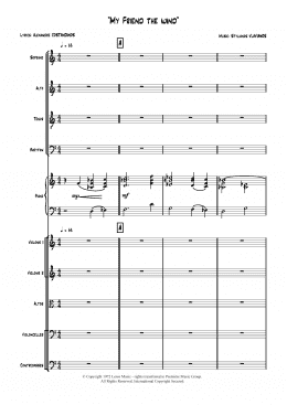 page one of My Friend The Wind (Orchestra)