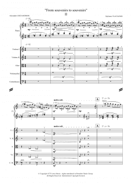 page one of From Souvenirs To Souvenirs (Orchestra)