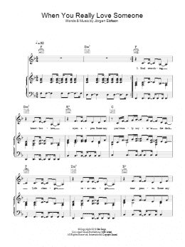 page one of When You Really Loved Someone (Piano, Vocal & Guitar Chords)