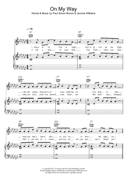 page one of On My Way (Piano, Vocal & Guitar Chords)