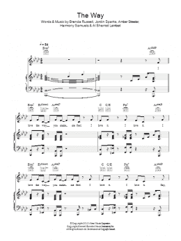 page one of The Way (Piano, Vocal & Guitar Chords)