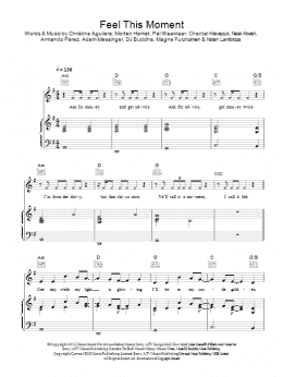page one of Feel This Moment (Piano, Vocal & Guitar Chords)