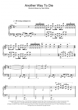 page one of Another Way To Die (from James Bond: Quantum Of Solace) (Piano, Vocal & Guitar Chords)