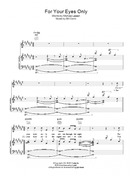 page one of For Your Eyes Only (Piano, Vocal & Guitar Chords)