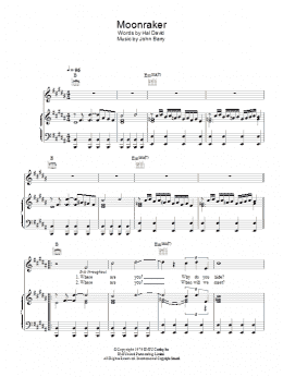page one of Moonraker (Piano, Vocal & Guitar Chords)