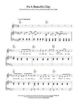 page one of It's A Beautiful Day (Piano, Vocal & Guitar Chords)