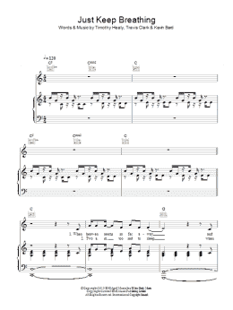 page one of Just Keep Breathing (Piano, Vocal & Guitar Chords)