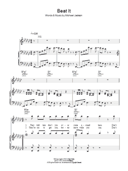 page one of Beat It (Piano, Vocal & Guitar Chords)