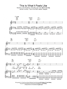 page one of This Is What It Feels Like (Piano, Vocal & Guitar Chords)