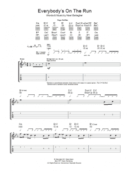 page one of Everybody's On The Run (Guitar Tab)