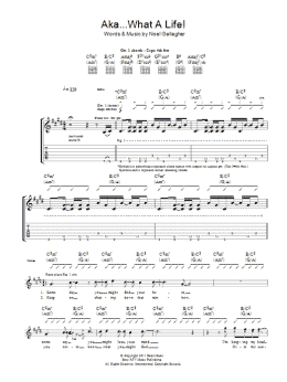page one of AKA... What A Life! (Guitar Tab)